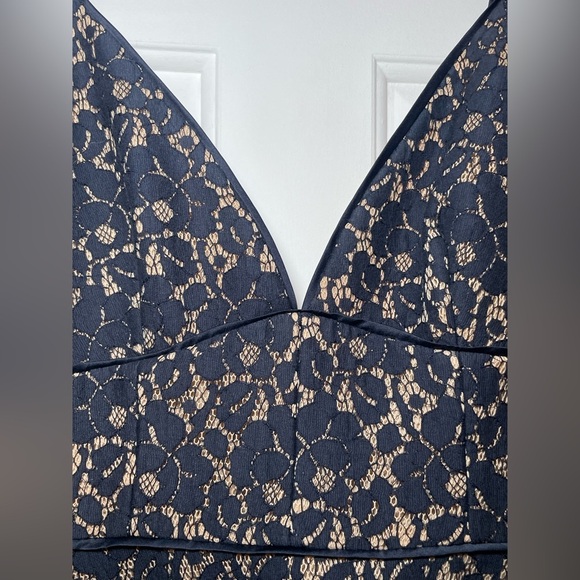 Keepsake The Label Navy Lace Dress Large NWT Nordstrom Fit & Flare Prom Formal - Picture 5 of 10